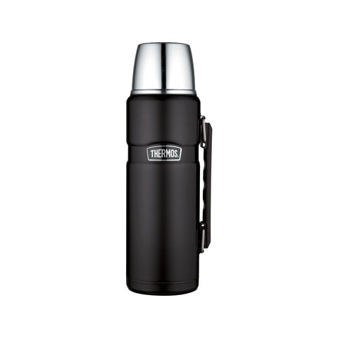 Thermos - Geïsoleerde Fles RVS King Zwart 1,2 lt - Houd Dranken Warm of Koud! ☕❄️