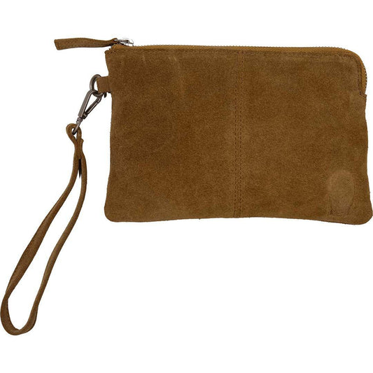 Trademark Living Alpha Veloursleder Clutch - Camel - AlpsDiscovery