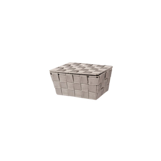 Wenko - Bad Basket Adria with Lid Taupe - Stylish Storage Solution for Your Bath! 🛁✨