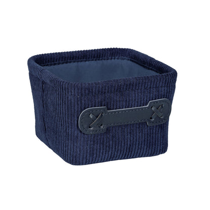 Badkorb Anela mini carré, bleu foncé