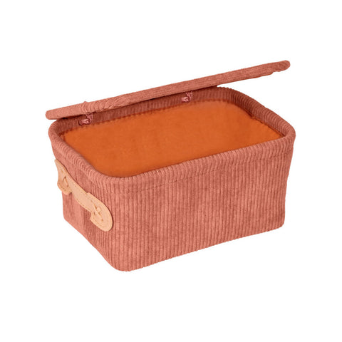 Wenko - Storage Basket with Lid Anela Dusty Pink - Stylish Organization for Your Space 🌸🧺✨