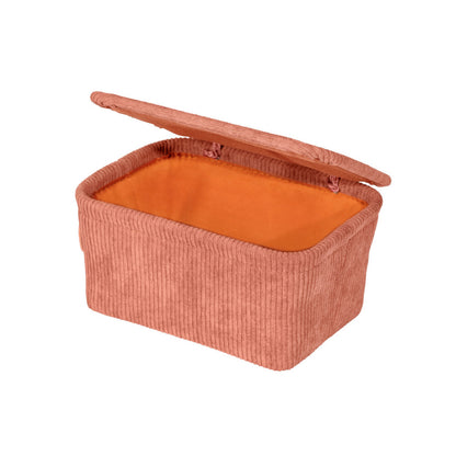 Wenko - Storage Basket with Lid Anela Dusty Pink - Stylish Organization for Your Space 🌸🧺✨