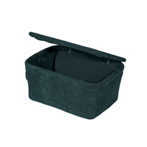 Wenko - Basket with Lid Anela Dark Green - Chic & Functional Organization 🌿🧺✨