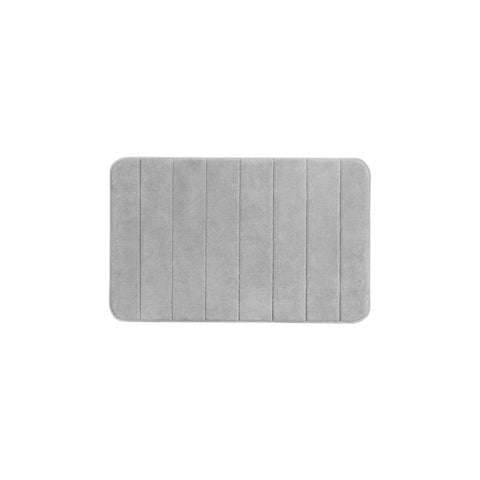 Wenko - Doormat Memory Foam Stripes Light Gray 80x50 cm - Soft & Stylish Comfort for Your Home 🏠✨