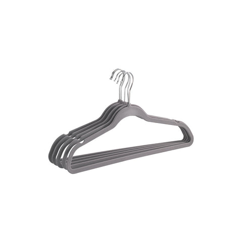 Wenko - Flocked Hangers Set of 5 Gray - Maximize Closet Space! 👗✨