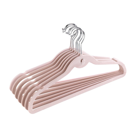 Wenko - Flocked Clothes Hangers - Elegant Pink Set for Stylish Closets 💗👗