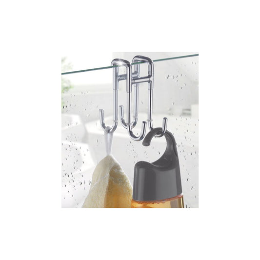 Wenko - Double Shower Hook Stainless Steel Shiny - Sleek Design & Durable 💧✨