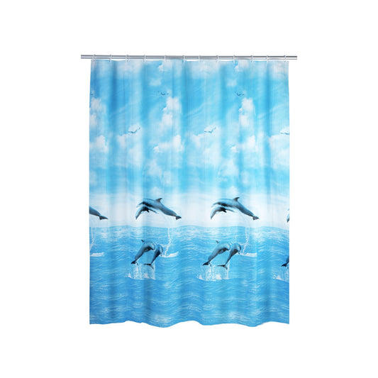 Wenko - Shower Curtain Dolphin - Dive into Style! 🐬🚿✨