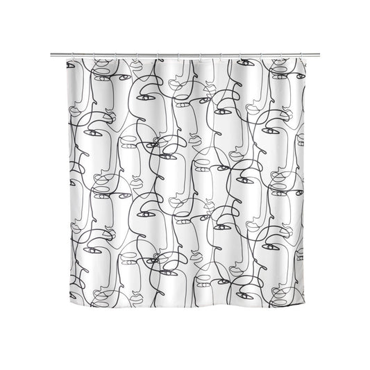 Wenko - Shower Curtain Faces 180 x 200 cm - Transform Your Space with Style! 🎉🚿