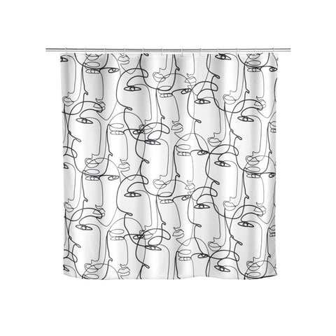 Wenko - Shower Curtain Faces 180 x 200 cm - Transform Your Space with Style! 🎉🚿