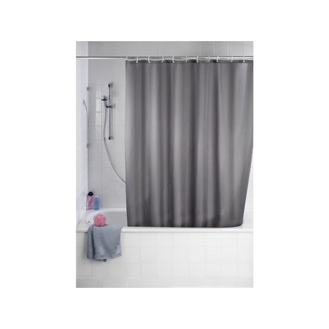 Wenko - Shower Curtain Gray Polyester Anti-Mold - Stylish & Functional 🌧️🛁