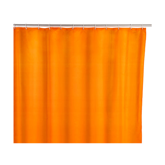 Wenko - Shower Curtain Orange Polyester Anti-Mold - Stylish & Clean Bathroom Decor! 🛁✨