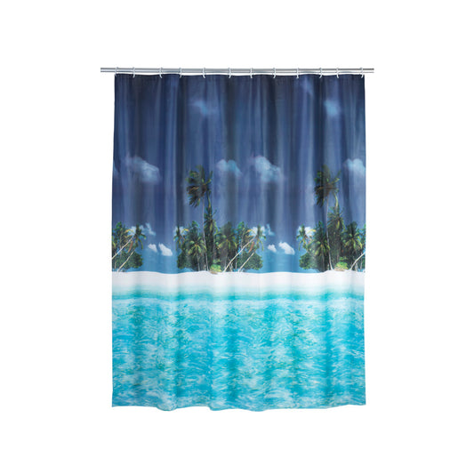 Wenko - Shower Curtain Palm Beach - Bring Tropical Vibes to Your Bathroom! 🌴💦