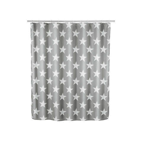 Wenko - Shower Curtain Stella Gray Anti-Mold - Keep Your Bathroom Fresh & Stylish! 🚿✨