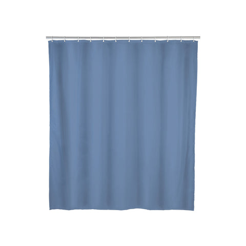 Wenko - Solid Gray-Blue PEVA Shower Curtain - Refresh Your Bathroom Style! 🚿💧