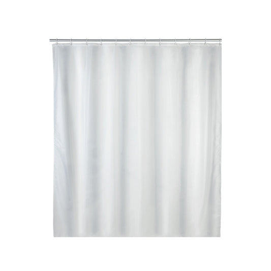 Wenko - Shower Curtain Plain White Polyester - Elevate Your Bathroom Style! 🚿✨