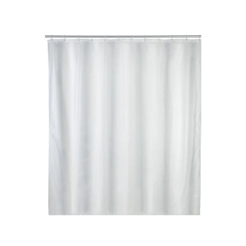 Wenko - Shower Curtain Plain White Polyester - Elevate Your Bathroom Style! 🚿✨