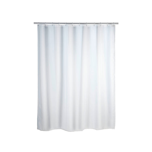 Wenko - Shower Curtain White Polyester Anti-Mold - Keep Your Bathroom Fresh! 🚿✨