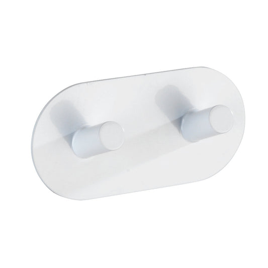 Wenko - Stainless Steel Wall Hook Duo, White - Stylish Storage Solution! 🧼✨