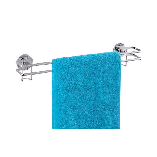 Wenko - Express-Loc Stainless Steel Towel Bar Cali Shiny - Sleek & Stylish Bathroom Upgrade! 🛁✨