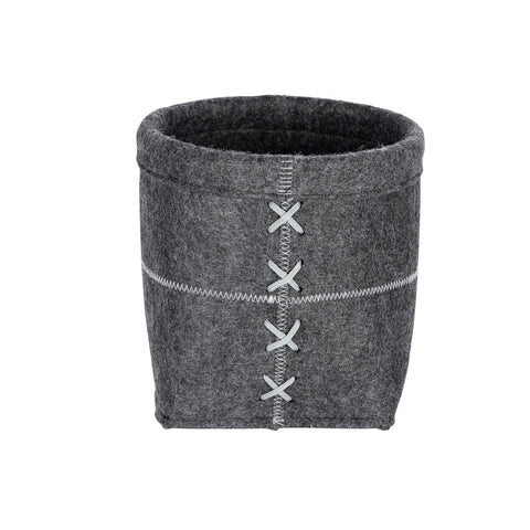 Wenko - Felt Bath Basket Mara M, Anthracite - Stylish Storage Solution for Your Bathroom! 🛁✨