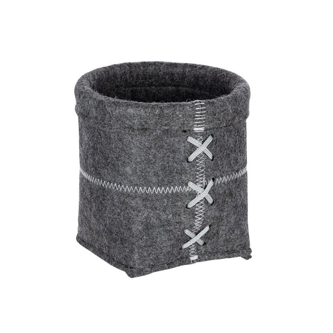 Wenko - Felt Bath Basket Mara S, Anthracite - Stylish Organization for Your Bathroom 🌟🛁