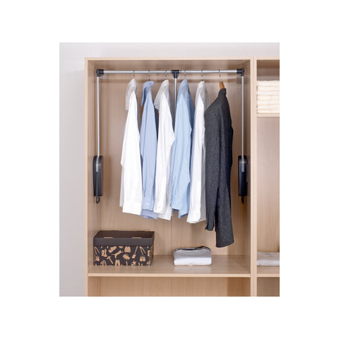 Wenko - Wardrobe Lift, Silver Matte/Black - Elevate Your Space with Style! ✨🖤