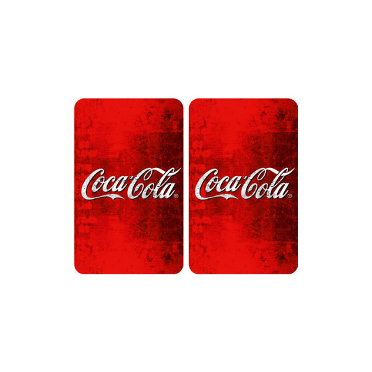 Wenko - Coca-Cola Glass Stove Covers 2 Pieces Red - Fun & Style! 🥤🎨