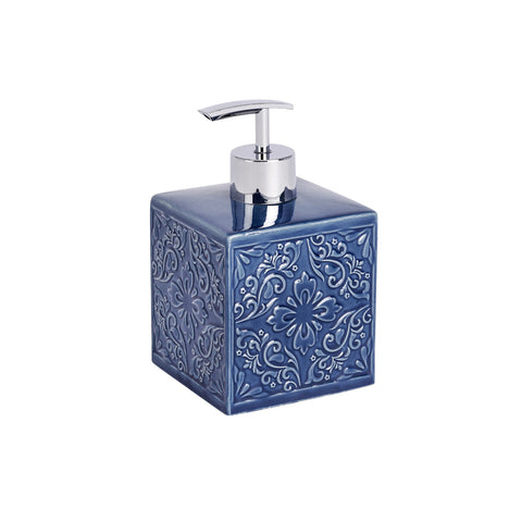 Wenko - Ceramic Soap Dispenser Cordoba Dark Blue - Stylish & Elegant for Your Bathroom 🛁💙