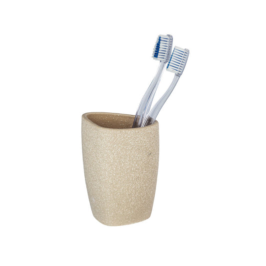 WECARE by Armor - Ceramic Toothbrush Holder Beige - Stylish Bathroom Upgrade 🦷✨