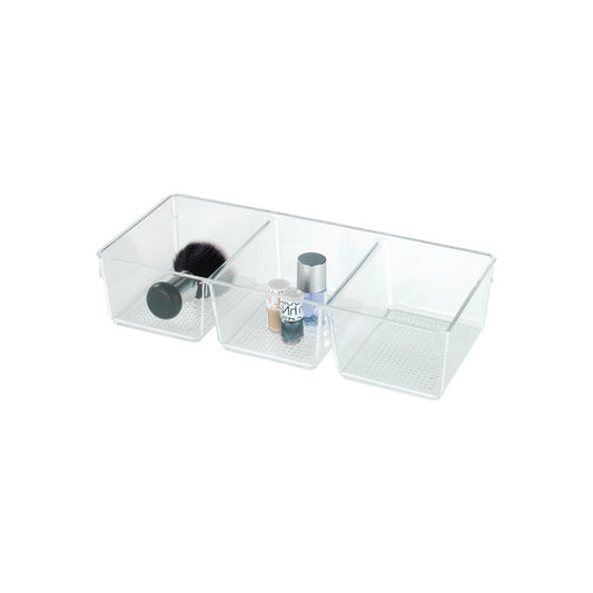 Wenko - Cosmetic Organizer Woman 3 Compartments Transparent - Stylish Storage Solution for Your Beauty Essentials ✨💄