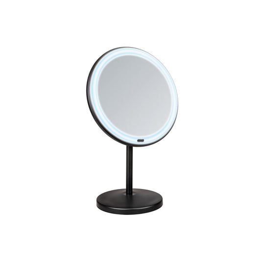 Wenko - LED Free-Standing Mirror Onno Black Matte - Illuminate Your Beauty ✨🪞