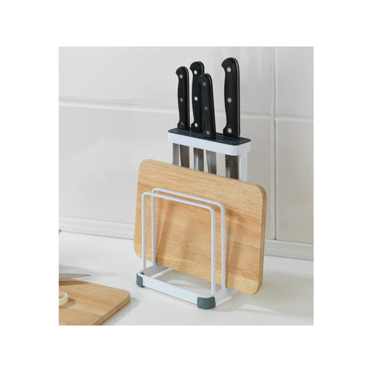 Wenko - Knife and Cutting Board Holder White/Grey - Organize Your Kitchen with Style! 🔪✨