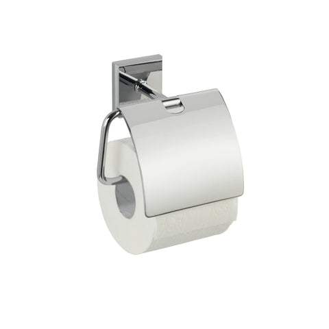 Wenko - Power-Loc Paper Roll Holder with Lid Laceno - Stylish & Practical Bathroom Storage! 🚽🧼