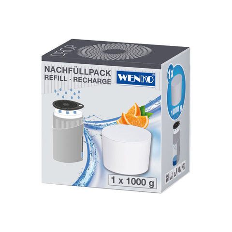 Wenko - Room Dehumidifier Drop 1000g Refill Orange - Stay Fresh & Dry! 🌬️🍊