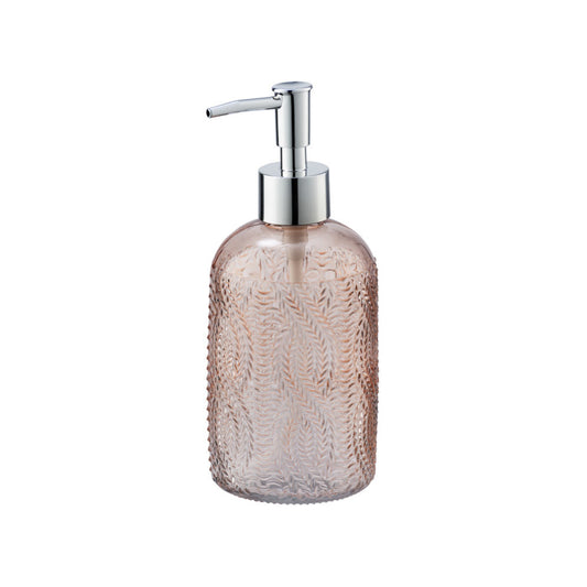 Wenko - Glass Round Pink Soap Dispenser - Chic & Elegant Touch for Your Bathroom 💖🛁