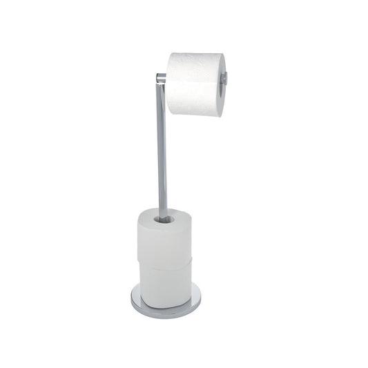 Wenko - Stand Toilet Paper Holder 2 in 1 Shiny - Stylish & Functional Bathroom Essential! 🛁✨