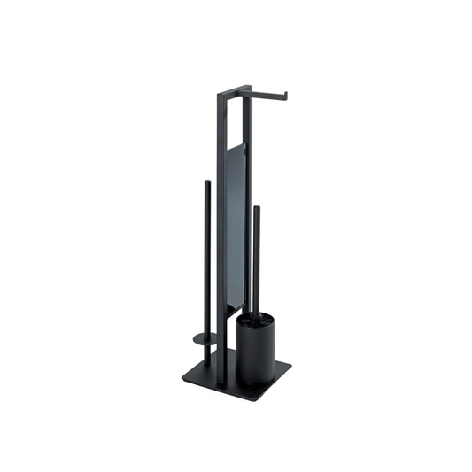 Wenko - Stand WC Set Rivalta Black - Stylish & Modern Bathroom Essential 🚽🖤