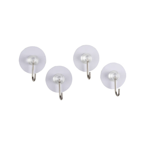 Wenko - Static-Loc Nickel Hooks White 4-Pack - Strong Hold & Versatile Storage Solutions! 🧹✨