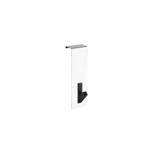 Wenko - Door Hook Cauro Stainless Steel Shiny, Black - Modern & Sleek Organizer for Any Space 🏠🖤