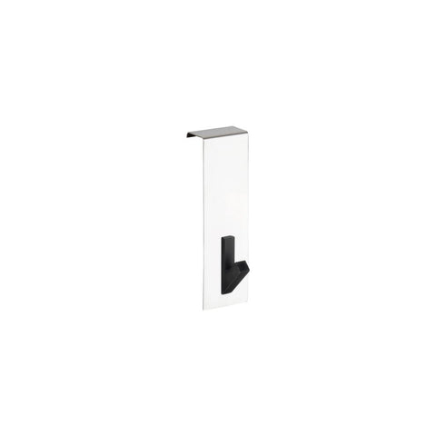 Wenko - Door Hook Cauro Stainless Steel Shiny, Black - Stylish & Functional Home Accessory 🏠✨