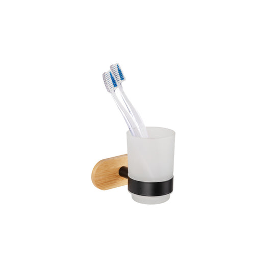 Wenko - Turbo-Loc Toothbrush Holder Uno Orea Bamboo - Stylish & Eco-Friendly Bathroom Essential 🪥🌿