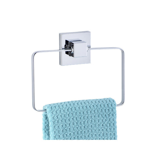 Wenko - Vacuum-Loc Quadro Stainless Steel Towel Ring Shiny - 💫 Stylish & Practical Bathroom Upgrade! 🛁✨