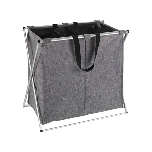 Wenko - Laundry Collector Duo, Gray Mottled - Stylish & Functional Storage Solution! 🧺✨