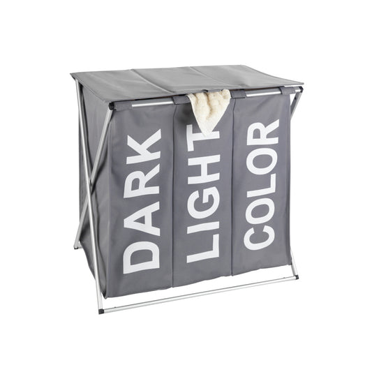 Wenko - Laundry Collector Trio Top Gray/Aluminum - Stylish & Practical Storage Solutions 🧺✨