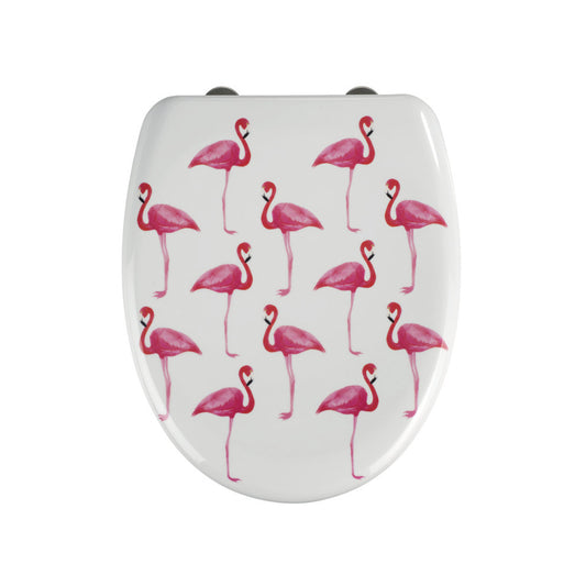 Wenko - Toilet Seat Flamingo Easy Close - Stylish Comfort for Your Bathroom 🦩💧✨