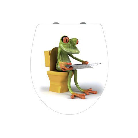 Wenko - WC Seat Frog News Duroplast Acrylic - Fun & Functional Bathroom Chic! 🐸🚽