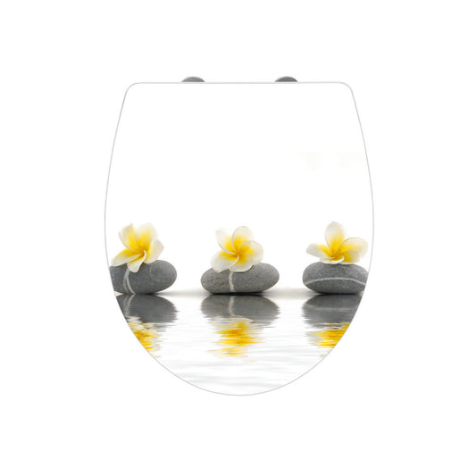 Wenko - WC Seat Stones with Flower Acrylic - Elegant Design for Your Bathroom 🌺🚽✨