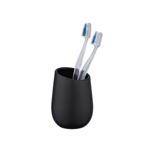 Wenko - Toothbrush Cup Badi Black - Elegant Design for Your Bathroom 🛁✨