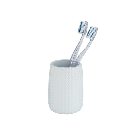 Wenko - Toothbrush Cup Barinas White - Sleek Style for Your Bathroom 🛁✨